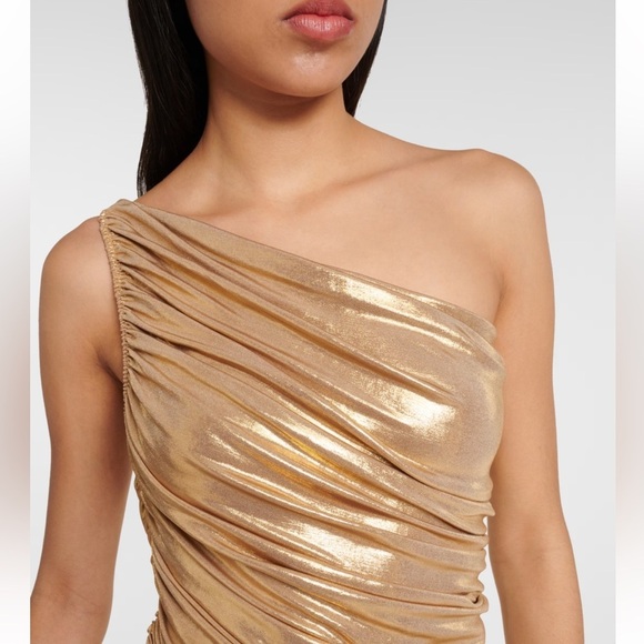 NWT NORMA KAMALI Diana ruched one-shoulder minidress - Picture 8 of 10